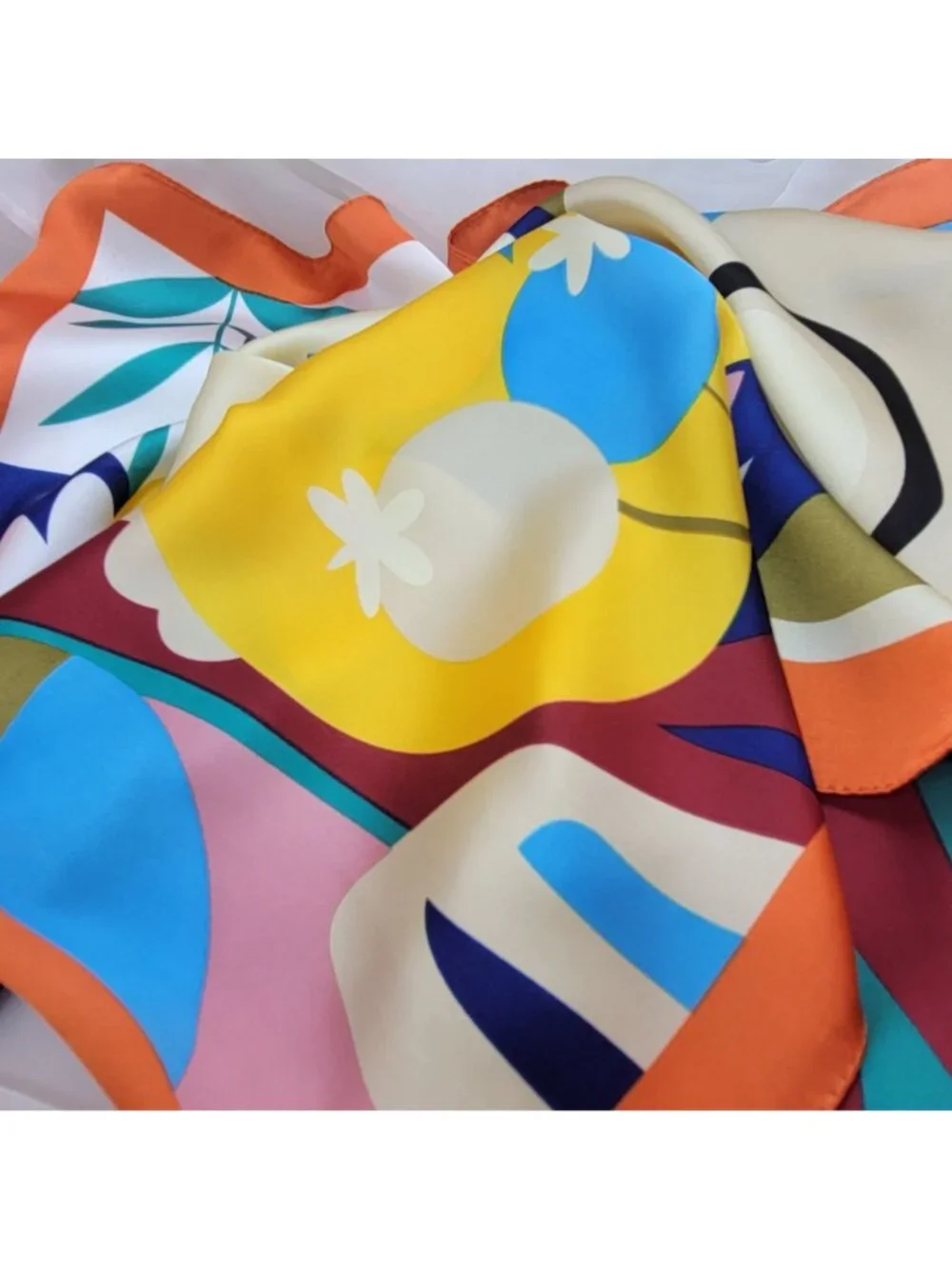 ✨Elegant Bandana Square Silky Scarf MULTICOLOR Vibrant Style Floral Geometric✨